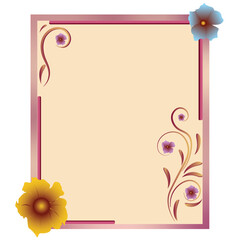 notes decorated with floral ornaments