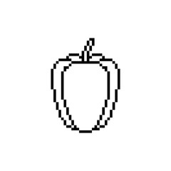 Fototapeta premium pixel art pepper vector icon pixel element for 8 bit game