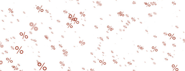 Sales icons floating in the air 3D rendering