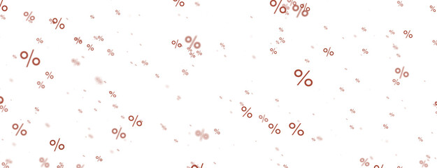 Sales icons floating in the air 3D rendering