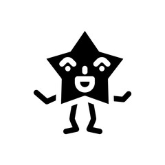 star geometric shape character glyph icon vector. star geometric shape character sign. isolated symbol illustration