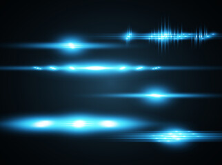 Light blue vector special effect. Glowing beautiful bright lines on a dark background.	
