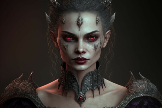 Vampire Queen. Generative AI, non-existent person.	
