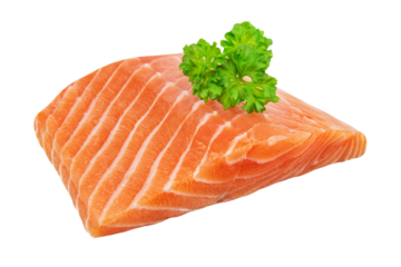 Lachs Filet Steak und Hintergrund transparent PNG cut out