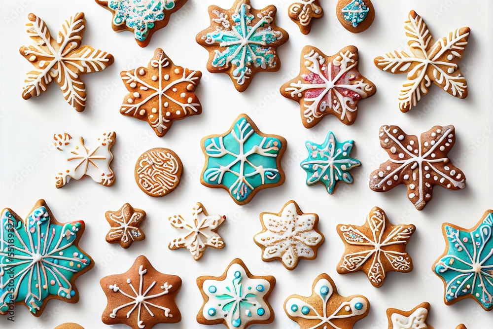 Poster a white plate topped with lots of different kinds of cookies on top of a table next to each other. g