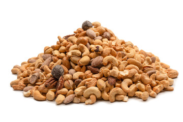 A group of almonds, pistachios, walnuts, macadamia, cashews.