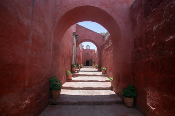 Fototapeta na wymiar Santa Catalina Monastery in Arequipa, Peru.