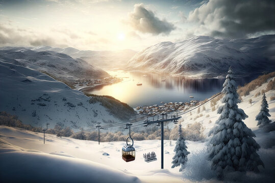 Volda, Norway, is a stunning ski destination. Generative AI