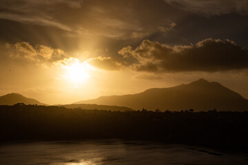 Fototapeta premium beautiful sunset by the sea