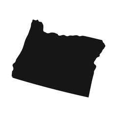 Silhouette of Oregon state border.