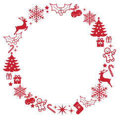 christmas frame with snowflakes