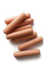 chicken sausages isolated on white background