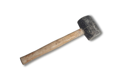Rubber Mallet on white background