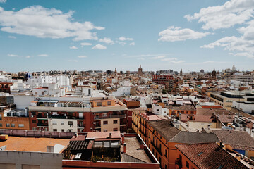 Panorama of the city of Valencia, Spain