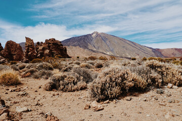 Landscape of the Teide National Park,Tenerife, Canary Islands, Spain