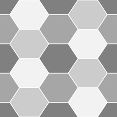 Hexagons. Honeycomb. Mosaic. Flooring background. Ancient ethnic motif. Geometric wallpaper. Parquet backdrop. Digital paper, web design, textile print. Seamless ornament pattern. Abstract art image.