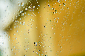 water drops on glass
