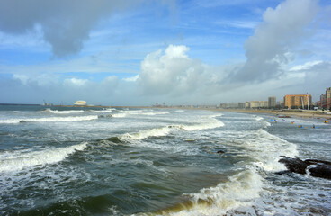 Matosinhos beach and seafront in Portugal