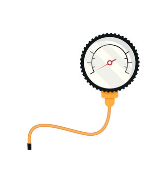 gauge pressure meter orange hose white background clip art preview