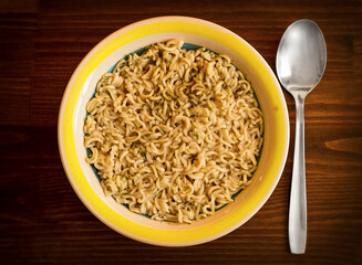 bowl of cheap instant noodles