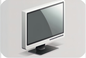 isolated modern computer monitor icon. Generative AI