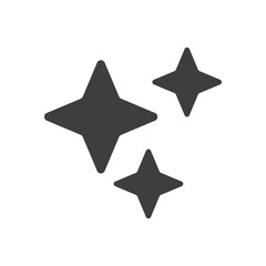 Sparkles Isolated Flat Vector Icon