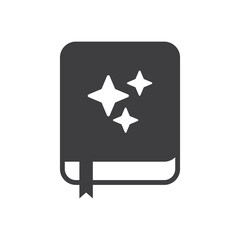 Book, Sparkles, Magic Isolated Flat Vector Icon