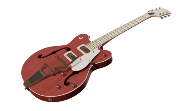 Guitarra eléctrica con fondo transparente PNG