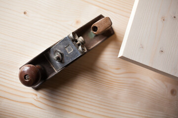 Hand plane. Joiner's (carpenter's) tool.