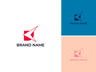 Obraz premium ILLUSTRATION LETTER DK. TRIANGLE GEOMETRIC LOGO ICON TEMPLATE DESIGN SIMPLE VECTOR GOOD FOR APPS, BRAND 