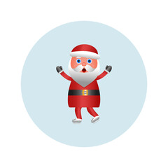 Fototapeta na wymiar Santa Claus on a blue background. vector illustration
