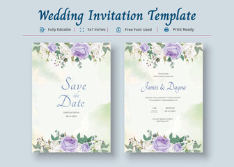Wedding Invitation Card Template, Invitation Card Poster