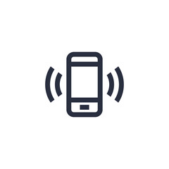Vector phone icon. Isolated call symbol on white background. Mobile object in round shape. Flat contacts pictogram - 551913845