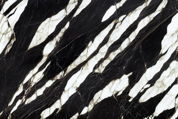 Black and white marble abstract background. Decorative acrylic paint pouring rock marble texture. Horizontal Black and white abstract pattern.