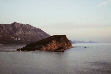 Fototapeta na wymiar Saint Nicholas island in Budva, Montenegro