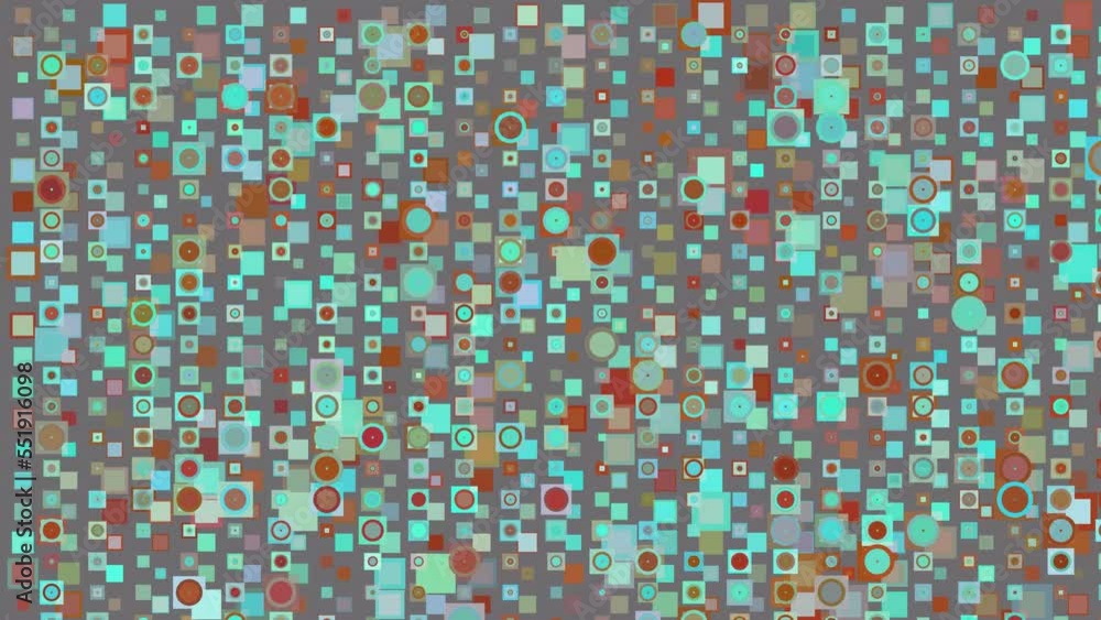 Poster abstract multicolored circles squares background with alpha channel. many chaotic colorful circles, 