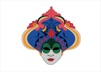 Albania mask carnival vector illustration