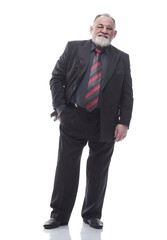 confident bearded businessman looking at the camera . isolated on a white