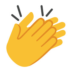 Fototapeta premium Two hands clapping vector sign. Isolated round of applause sign sticker design