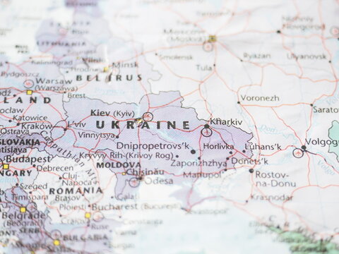 Belarus,Minsk,2022.world map territory of Ukraine