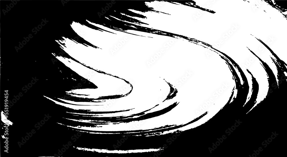 Poster Vector brush sroke texture. Distressed uneven grunge background. Abstract distressed vector illustration. Overlay over any design to create interesting effect and depth. Black isolated on white. EPS10