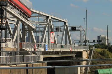 Naklejka premium Bridge in Kidel Canal Germany.