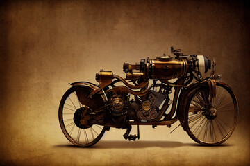 Fototapeta na wymiar steampunk motorcycle