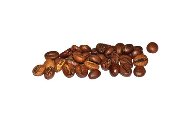 Coffee grains isolated