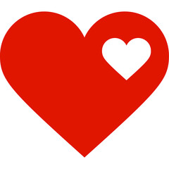 two heart shape icon
