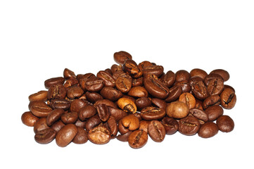 Coffee grains isolated