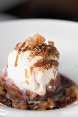 caramel and ice cream