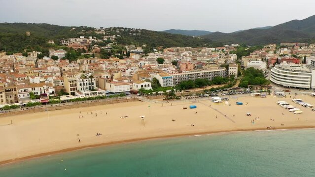 Aerial view of Tossa de Mar Costa Brava Catalonia Spain
