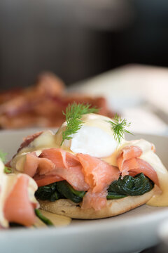 Salmon egg benny