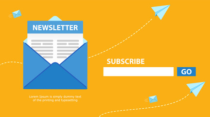 Subscribe. form for registering a mailing list on the website. Interface template signup.